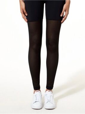 TNA Lanai Leggings Black Mesh Size S